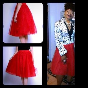 Red plus size tutu